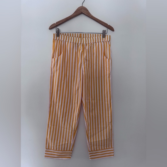 NWOT LAKE Yellow Striped Long Pajama Set - Picture 3 of 5